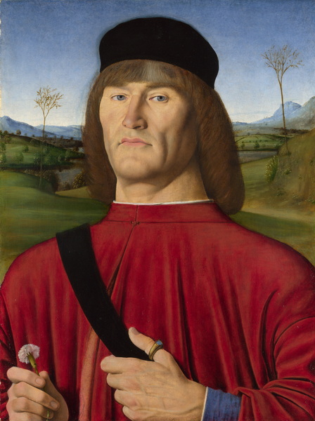 Portrait of a Man with a Carnation (c.1495) (50x39) (London, National Gallery)