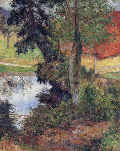 Red Roof by the Water, 1885