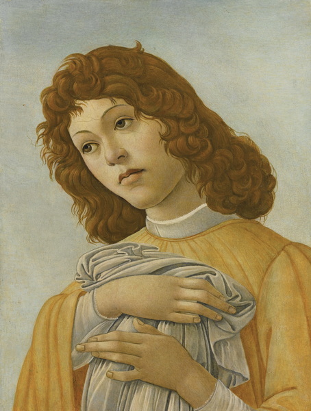 Sandro Botticelli AN ANGEL, HEAD AND SHOULDERS