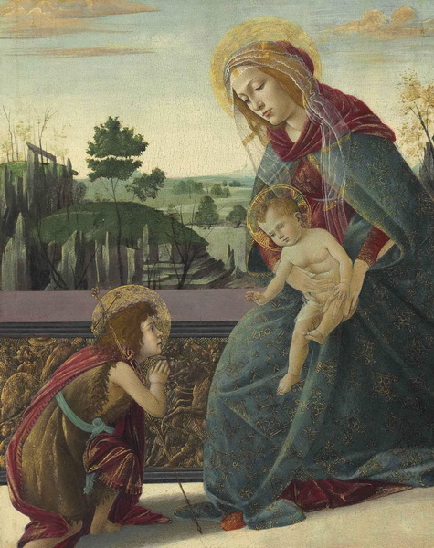 Sandro Botticelli The Rockefeller Madonna Madonna and Child with Young Saint John the Baptist