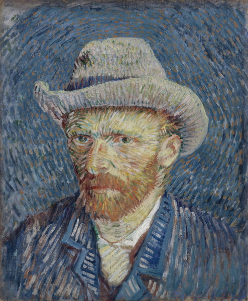 Self Portrait with Felt Hat, 1887-88-Van Gogh