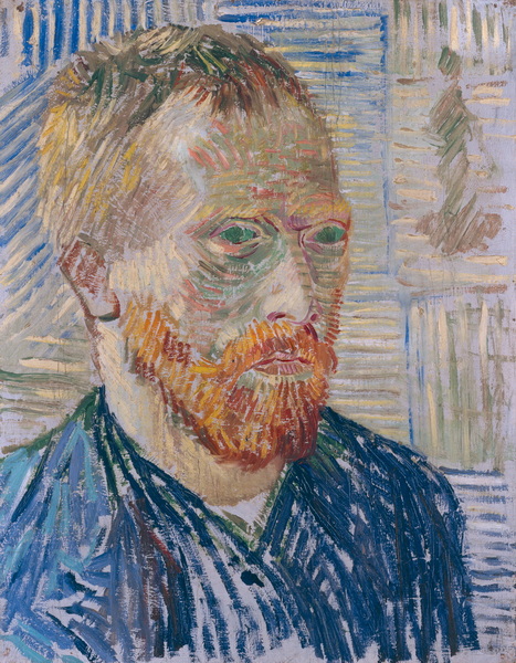 Self Portrait with Japanese Print, 1887-Van Gogh