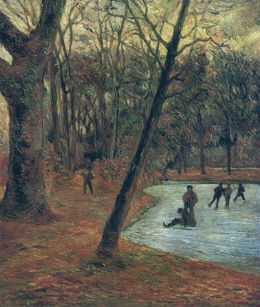 Skaters in Fredericksberg Park, 1884