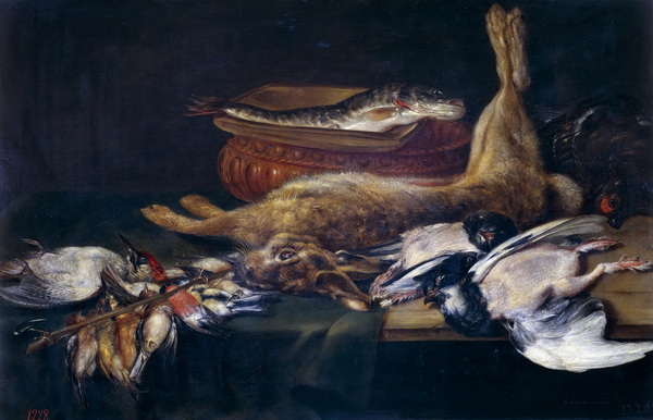 Still Life with Dead Game and Fish (1616) (60 x 91) (Madrid, Prado)