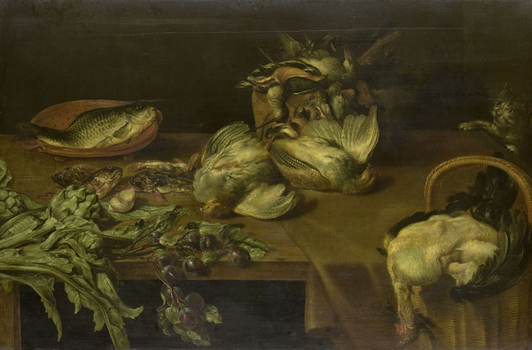 Still Life with Fish and Dead Game (1632) (74 x 114) (Amsterdam, State Museum)