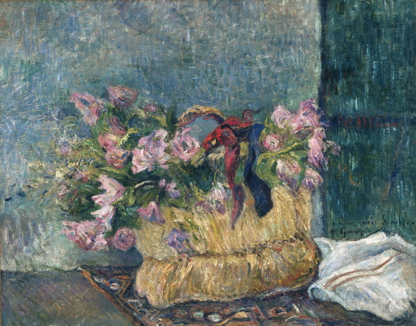 Still Life with Moss Roses in a Basket, 1886