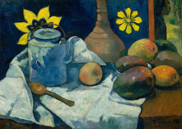 Still Life with Teapot and Fruit, 1896 Paul Gauguin