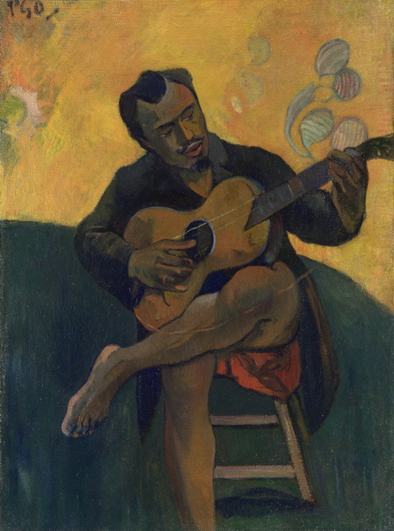 The Guitarist Painting by Paul Gauguin - Guitar Player