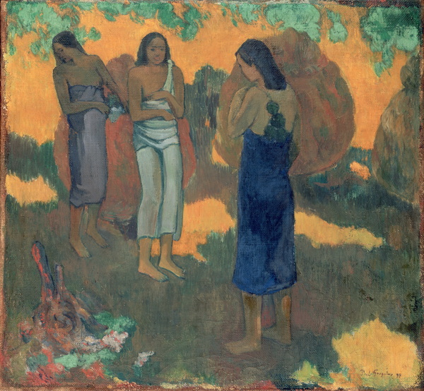 Three Tahitian Women Against a Yellow Background, 1899