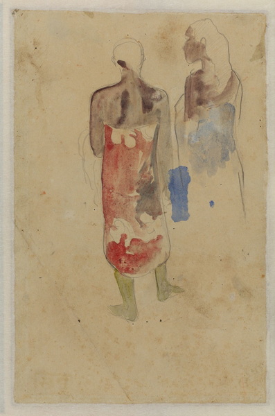 Two Tahitian Women, Viewed from the Rear (verso)