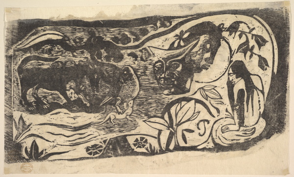 Woodcut with a Horned Head, 1898-99