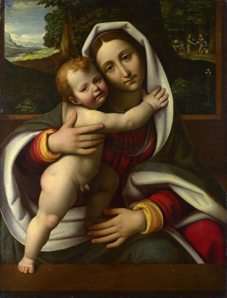 Workshop of Andrea Solario. Madonna and Child (early 16th century) (London, National Gallery)