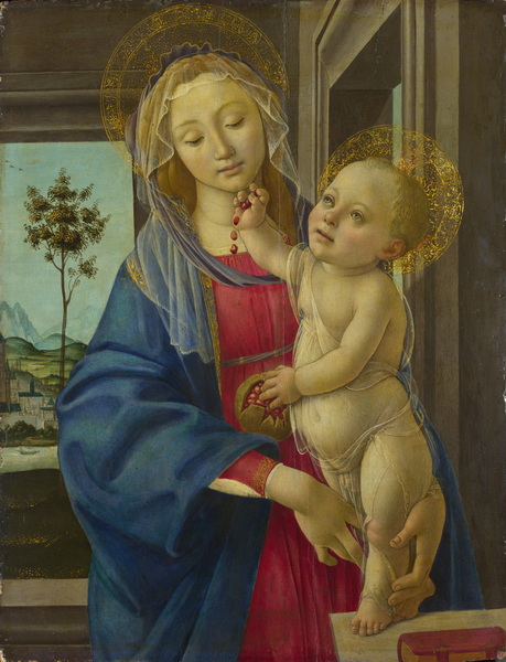 Workshop of Sandro Botticelli The Virgin and Child with a Pomegranate