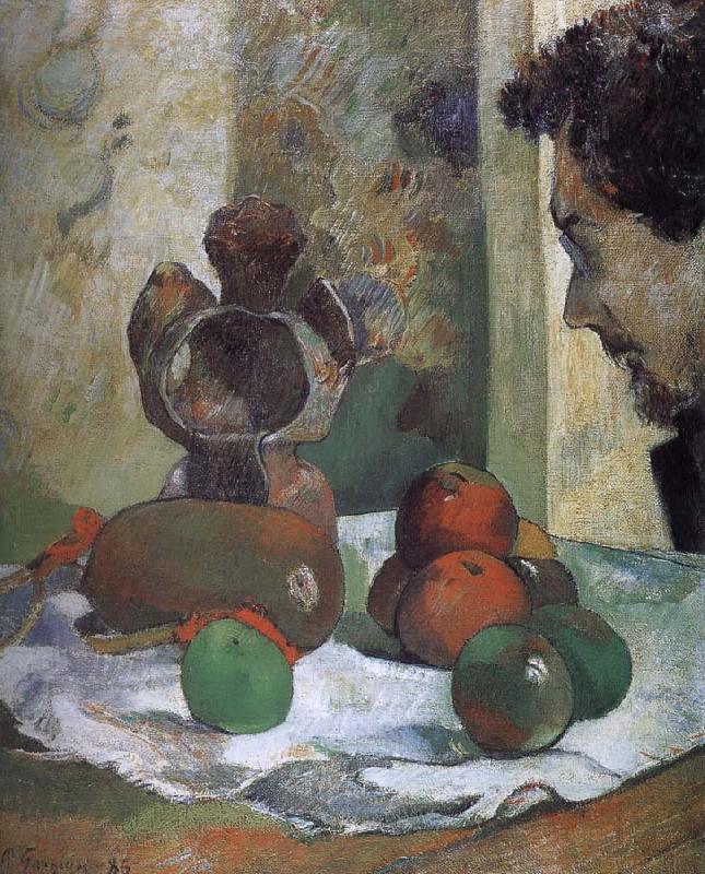 still life with portrait of lava - Paul Gauguin